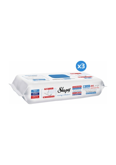 Sleepy Easy Clean Çamaşır Suyu Katkılı Mopa Uyumlu Yer Temizlik Havlusu&Mendili 3x50 (150 Yaprak)