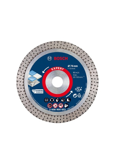 1 X Expert Hardceramic 76 Mm Elmas Kesme Diski Sert Fayanslar, Sert Taş, Çap 76 Mm, Profesyonel Aksesuar, Mini Açılı Taşlama Makinesi