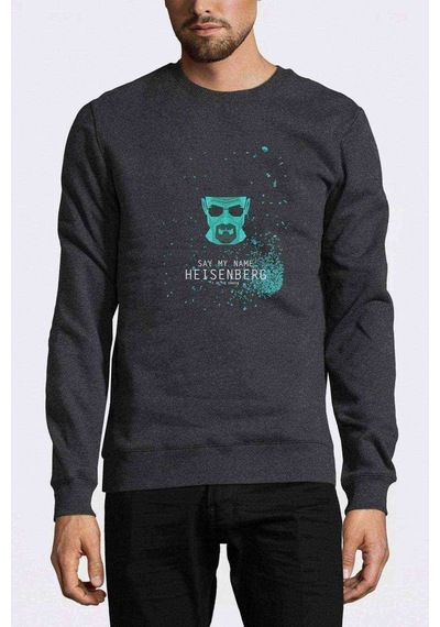 Breaking Bad Say My Name Baskılı Füme Antrasit Erkek Sweatshirt