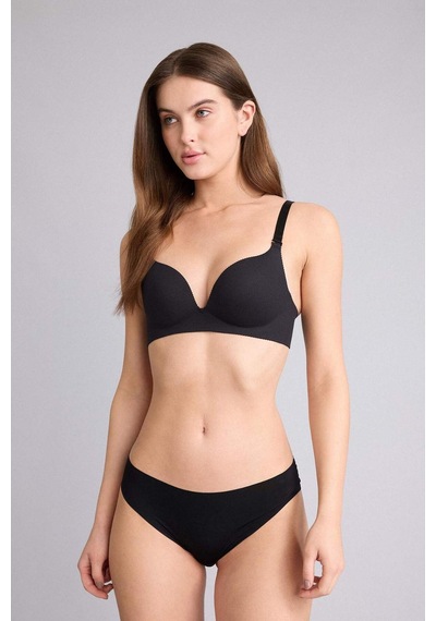 Defacto Micro Kaplı Pedli Balensiz Tişört Bra G9517ax26smbk81 Siyah-bk81