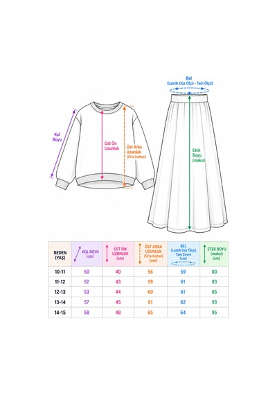 Angel&co. Girls Clothing Kız Çocuk Siyah Sweat-etek Basic Takım Siyah - 870724994 Siyah