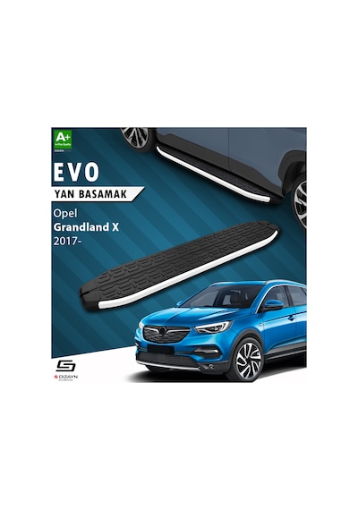 S-dizayn Opel Grandland X Evo Aluminyum Yan Basamak 183 Cm 2017 Üzeri