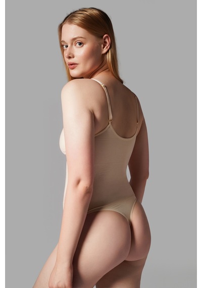 Fit Women Çıtçıtlı String Body Korse 9052 Bej