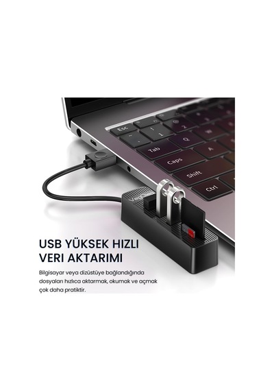 Tr Usb 2.0 Sd - Microsd Kart Okuyucu Ve 3 Port Usb Çoklayıcı Hub