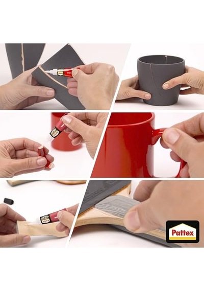 Pattex Süper Yapıştırıcı, Kaliteli Onarımlar İçin Çok Amaçlı Güçlü Yapıştırıcı, Özel Kapağıyla Kolay Kullanımlı Hızlı Yapıştırıcı, 1x10g