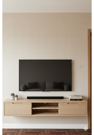 Kendinden Desenli Silinebilir Vinil Duvar Kağıdı 16 Metrekare Bej