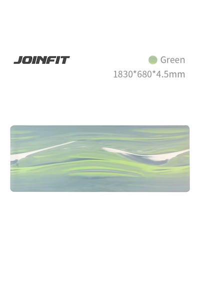 Joinfit Profesyonel Doğal Kauçuk Yoga Matı Desenli 4,5 Mm Yeşil