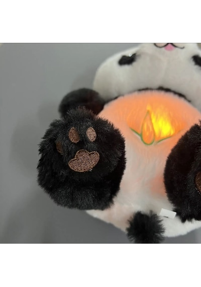 Nefes Alan Panda Peluş Oyuncak Uyku Arkadaşı Müzikli Işıklı Nefes Alıp Veren Peluş