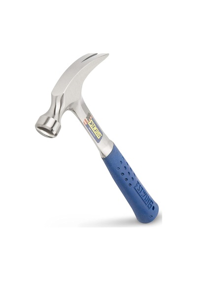 Estwing E3/12s 12 Oz Rip Hammer With Blue Vinyl Shock Reduction Grip, Gümüş, Ounces