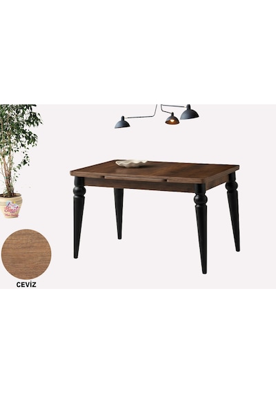 Yanlardan Açılır 80 X 120 Yakamoz Arda Masa Topkapı Ayak Ceviz