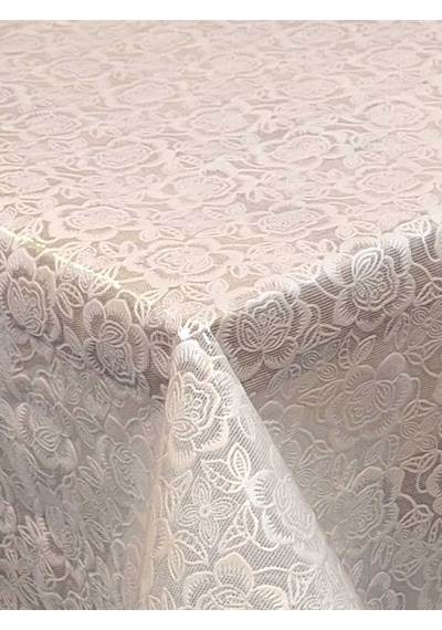 Ithal Pvc Muşamba - Desenli Silinebilir Masa Örtüsü 07iz04 Bej