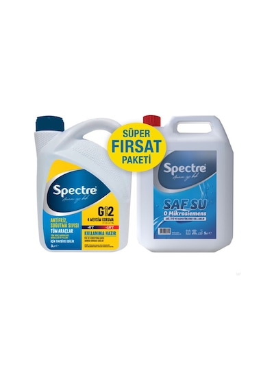Spectre Mavi Antifriz 3 Litre + Spectre Distile Saf Su 5 Litre