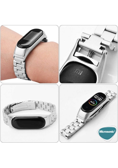 Microsonic Xiaomi Mi Band 7 Metal Stainless Steel Kordon