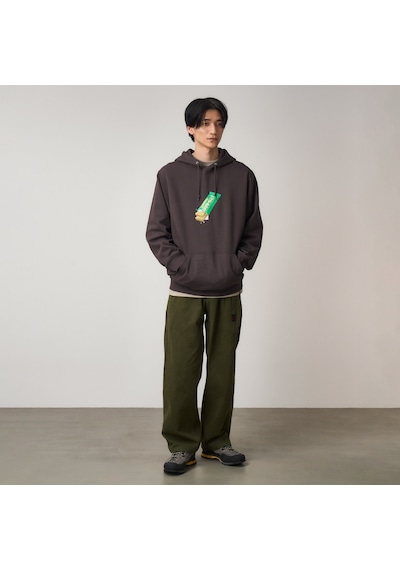 Gramicci Granola Hooded Erkek Kahverengi Sweatshirt G5fu-j091 Kahverengi