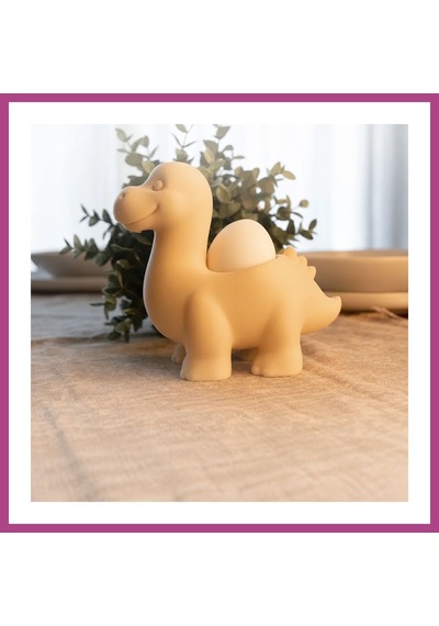 Gees Global 3d Baskı Dinozor Yumurtalık - Sevimli Eggosaurus Yumurta Tutucu-bej Gbzs