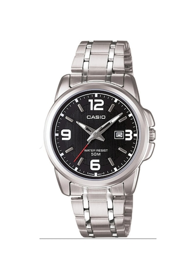 Casio Mtp-1314d-1avdf & Ltp-1314d-1avdf Siyah Kadran Gümüş Renk Çelik Kordon Sevgili Çift Kol Saati Seti Gri