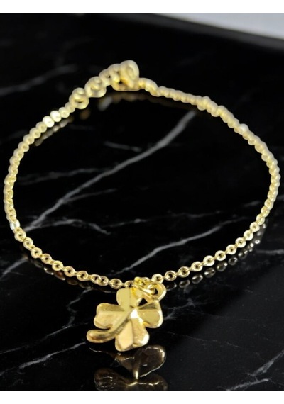 Altın Kaplama Gold Yonca Bileklik Gold