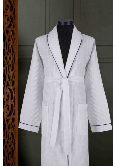 Unisex Soho Pike Bornoz - Beyaz