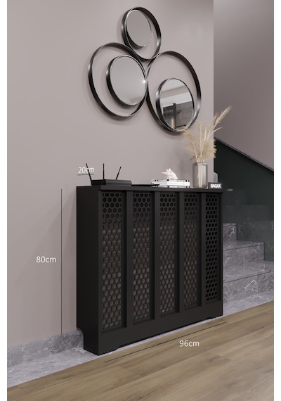 Dekoratif Petek Dolabı Kalorifer Peteği Kapatma Ünitesi Modern Tasarım İç Ölçü 96 Cm Dış Ölçü 100 Cm Petek 96 Siyah D6 Dekoratif Petek Dolabı Kalorifer Peteği Kapatma Ünitesi Modern Tasarım İç Ölçü 96 Cm Dış Ölçü 100 Cm Petek 96 Siyah D6