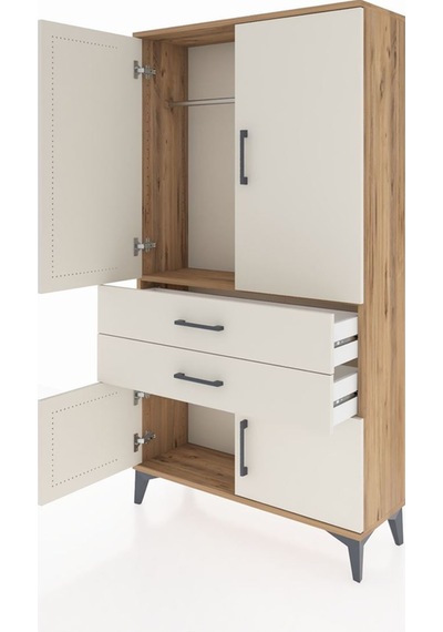 Arges Dolap Tek Raflı 2 Çekmeceli Tek Askılı 88x30x163 Çam-ay... Çam Arges Dolap Tek Raflı 2 Çekmeceli Tek Askılı 88x30x163 Çam-ay... Çam