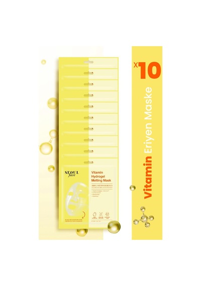 Dermal Seoulface Vitamin Hydrojel Şeffaflaşan Eriyen Maske 34 Gr. 10 Adet