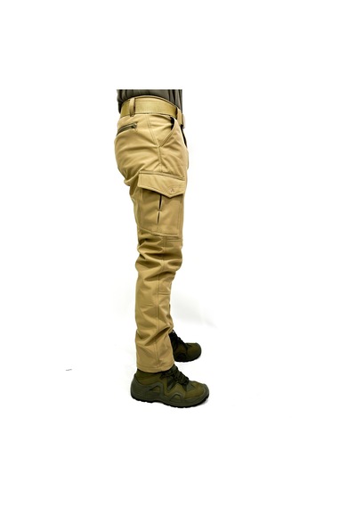 Kordak Erkek Içi Polarlı Tactical Outdoor Su Geçirmez Bej Softshell Pa Bej