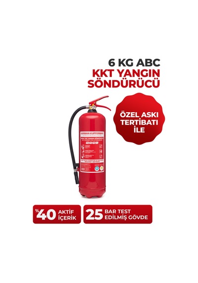 6 Kg Abc Yangın Tüpü Tse Ce Iso Belgeli İşyeri Depo Araç
