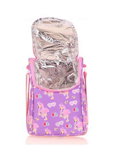 Kaukko Kids Beslenme Çantası Aynalı Taşlı Flamingo L7137