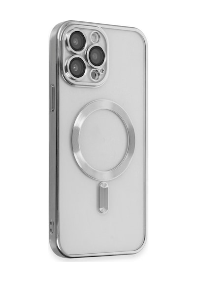 Apple Uyumlu iPhone 15 Pro Uyumlu Kılıf Kross Magneticsafe Kapak - Gümüş