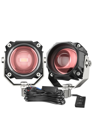 Motosiklet Çakarlı Bluetooth Kumandalı Led 5 Modlu Sis Farı Kiti