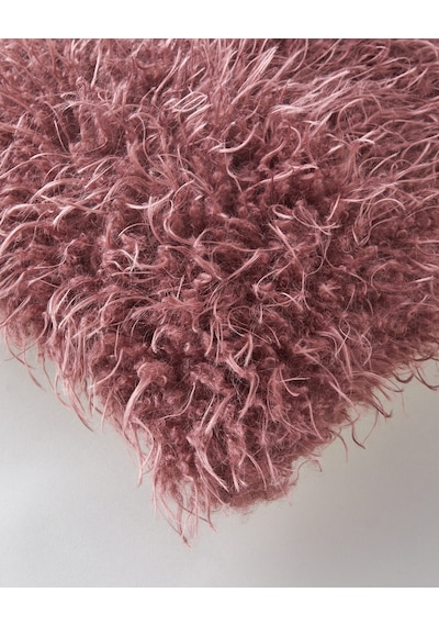 English Home Fluffy Pelüş Kırlent Kılıfı 45x45 Cm Vişne Vişne