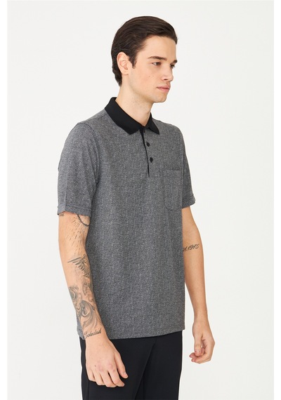 Siyah Polo Yaka T-shirt Siyah