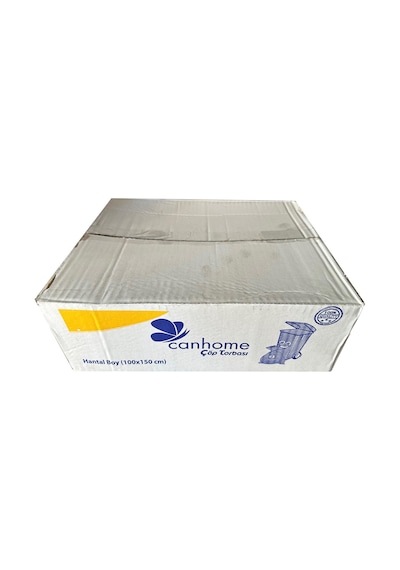 Canhome  240 L Siyah Hantal Konteyner Çöp Torbası - 100 x 150 CM - 600 G - 10 Adetlik 10 Rulo