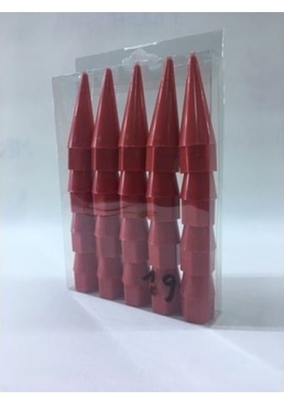 Tigermarketing Sivri Bijon Kapağı Kırmız Renk I Bijon Kapağı 17mm