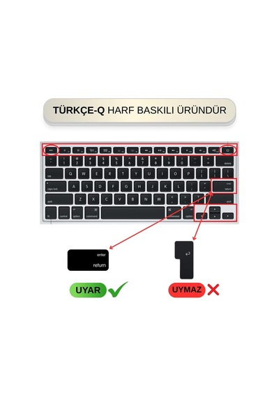Macbook Klavye Koruyucu Silikon Us Klavyeyi Türkçe Q Baskıya Dönüştürür Macbook Air 13 İnç Ve Macbook Pro 13 15 İnç A1369, A1466, A1278, A1425, A1502, A1286, A1398 Uyumlu Lacivert Mavi