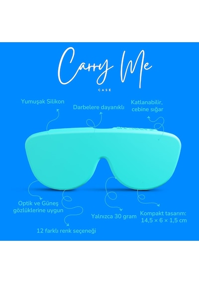 Carry Me Case Katlanabilir Silikon Gözlük Kılıfı Mint Diğer
