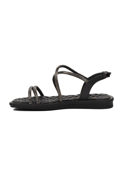 Siyah Kadın Düz Sandalet 335175 Z Siyah