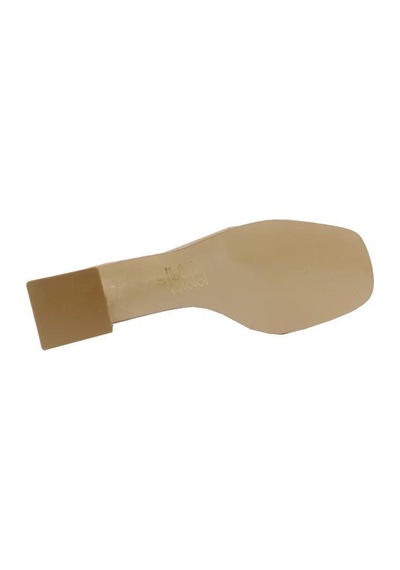Cotcolic 01224 Taşlı Şeffaf Topuk Fashion Kadın Sandal Bej
