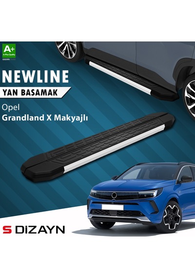 S-dizayn Opel Grandland X Makyajlı Hybrid Newline Aluminyum Yan Basamak 183 Cm 2021-2024 A+ Kalite