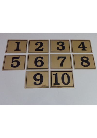 Gendec 6X8 Cm Yapışkanlı No 1'Den 10'A