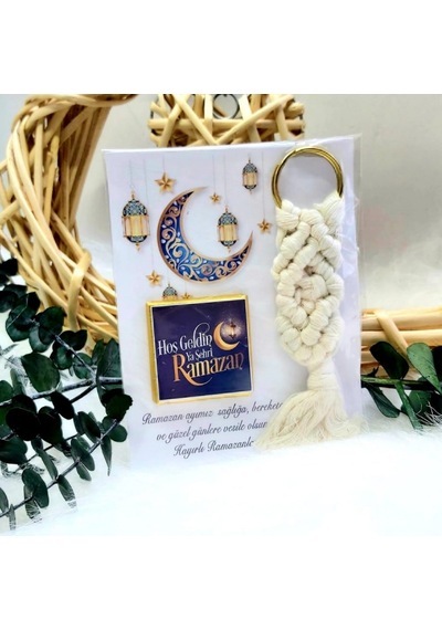 Ramazan Hediyesi Çikolata ve Makrome Anahtarlık Hoşgeldi(20 Adet)