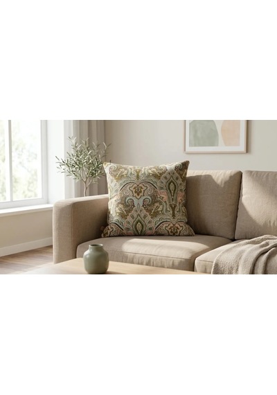Tasarım Kırlent Kılıfı Damask