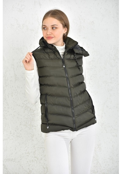 Wapp Unisex Haki Mikro Jel Dolgu Çıkarılabilen Fermuarlı Kapü Çok Renkli Wapp Unisex Haki Mikro Jel Dolgu Çıkarılabilen Fermuarlı Kapü Çok Renkli