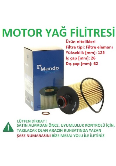 Ssangyong Actyon Sports Yağ Filtresi 2.0 Xdi 2012 İle 2018 Arası