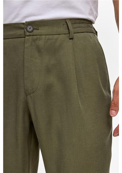 Süvari Koyu Haki Slim Armürlü Jogger Pantolon Koyu Haki