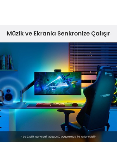 Nanoleaf Akıllı Rgb Şerit Led Matter, App Kontrollü, Google Home, Alexa, Apple Home Destekli