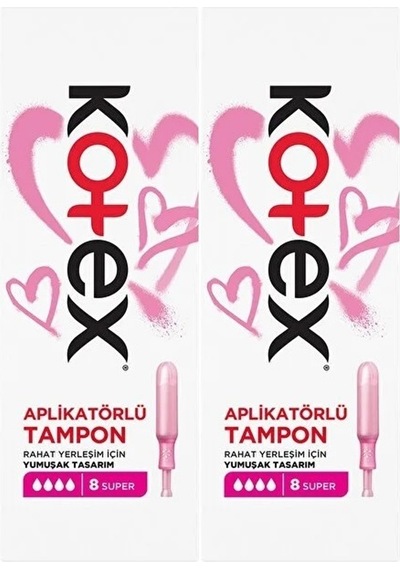 Kotex Aplikatörlü Tampon Süper 16 Lı Set 2pk 8