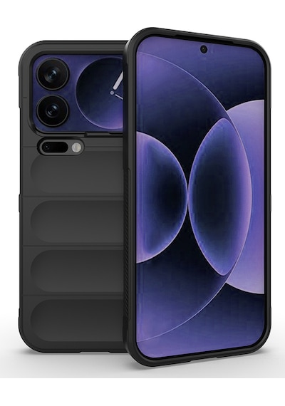 Maks Technology Mi 17 Pro Max Kılıf Esnek Tpu Oyuklu Arka Yüzey Tasarımlı Mkst Etnik Silikon Kapak - Lacivert