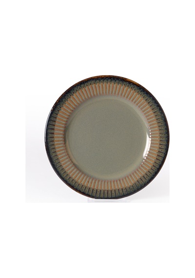 Keramika Reaktif Yeşil Line Pasta Tabağı 21 Cm 6 Adet Q84
