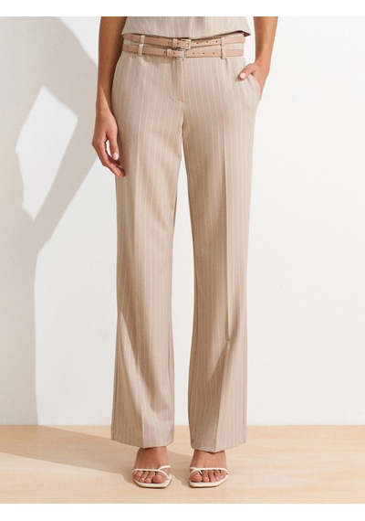Dilvin 72129 Çift Kemerli Pantolon-bej Bej